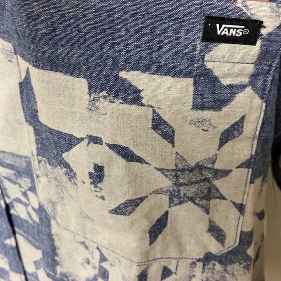 Vans Patchwork Blue and White Blouse - Picture 3 of 11